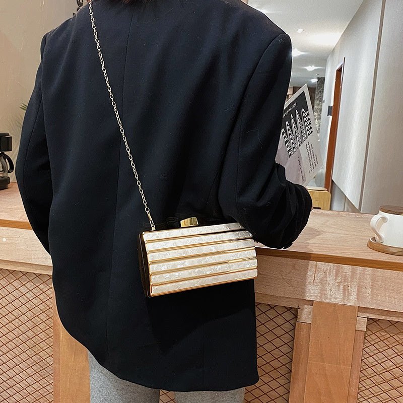 Women's High - end Patch Acrylic Evening Bag - Elora Moda