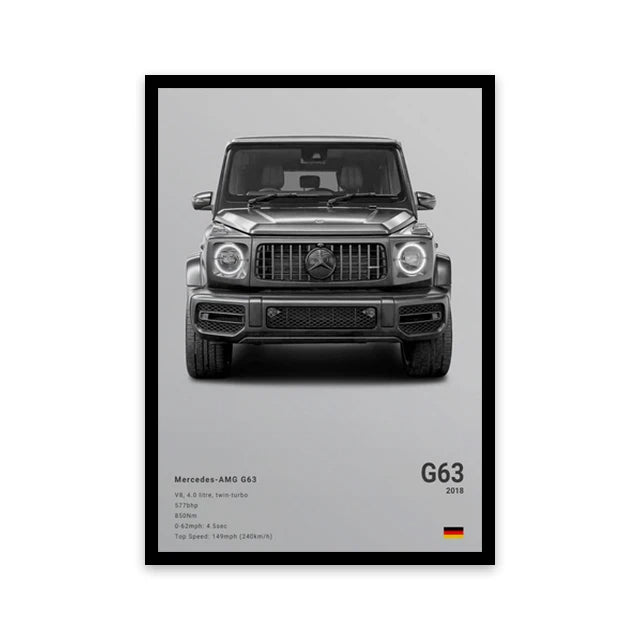 Car Wall Art Canvas - Elora Moda