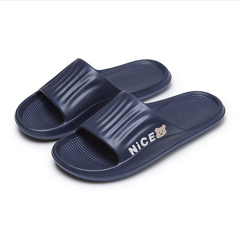 Bathroom Household Minimalist Cartoon Pattern Slippers - Elora Moda