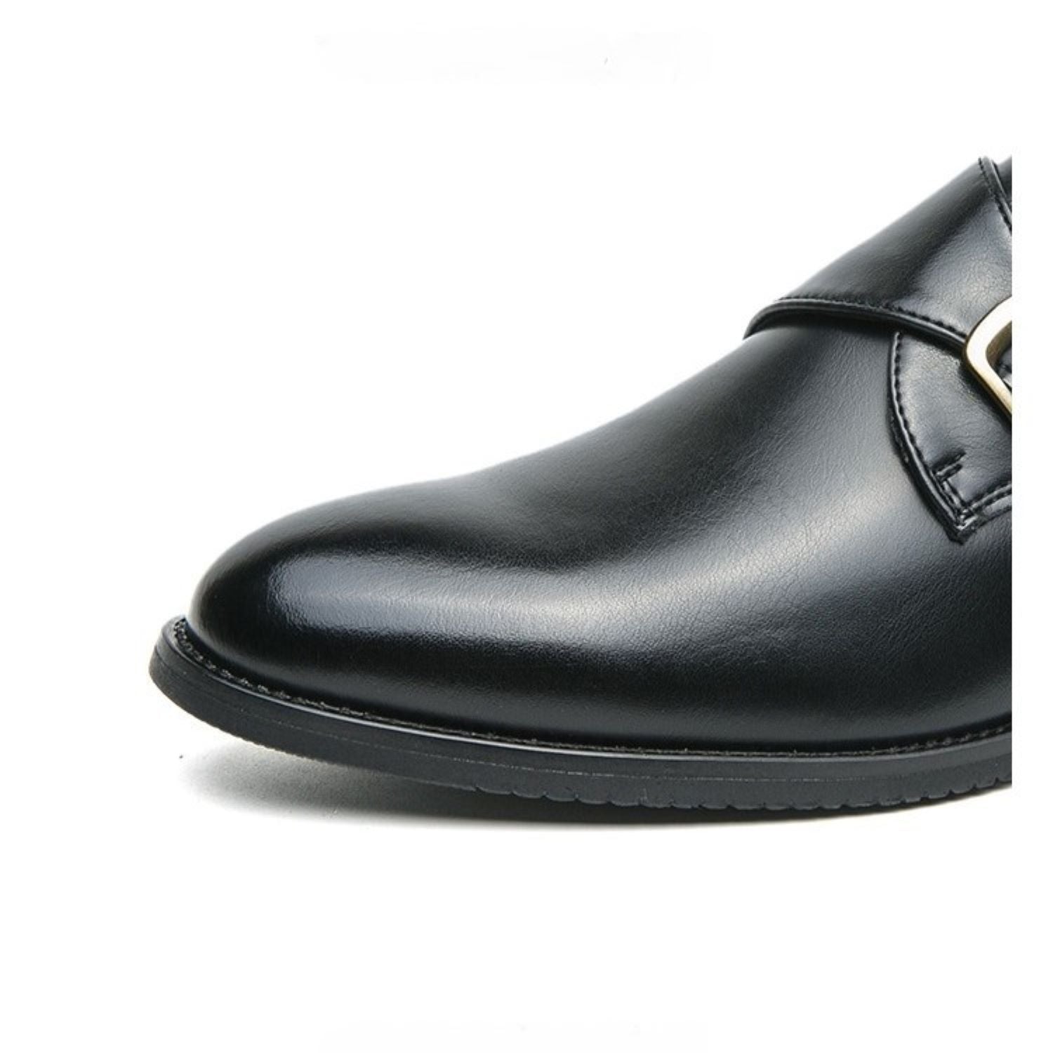 Men's Leather Shoes Derby Casual Breathable Buckle Slip - on - Elora Moda