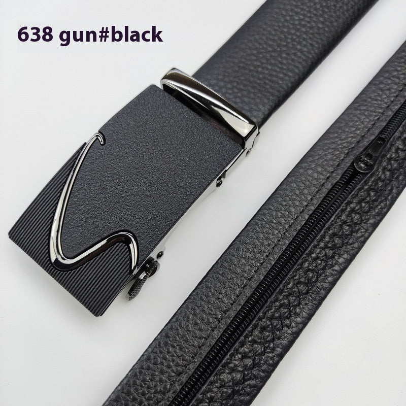 First Layer Cow Leather Belt Can Hide Money - Elora Moda