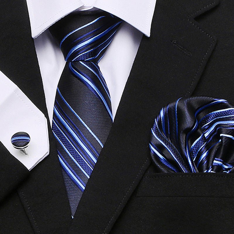 Men's Tie Three - Piece Suit Of New Cashew Flower Series Tie - Elora Moda
