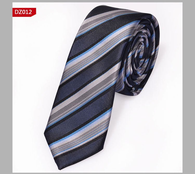 British Style Polyester Yarn Dyed Male 5cm Narrow Tie - Elora Moda