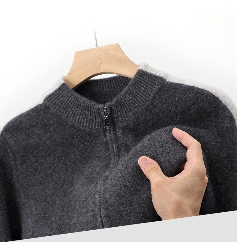 Men's Cardigan Half Turtleneck - Elora Moda