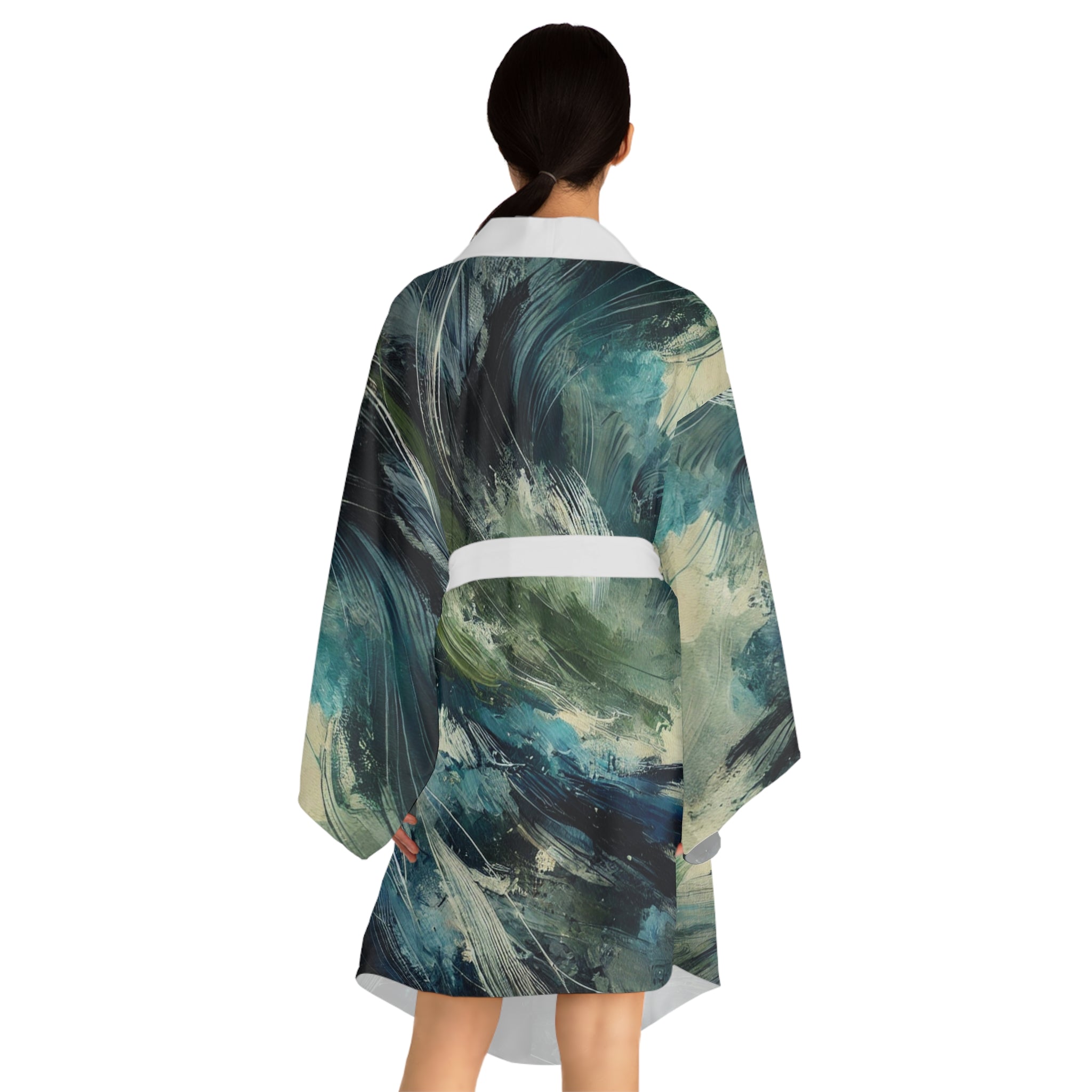 Long Sleeve Kimono Robe (AOP)