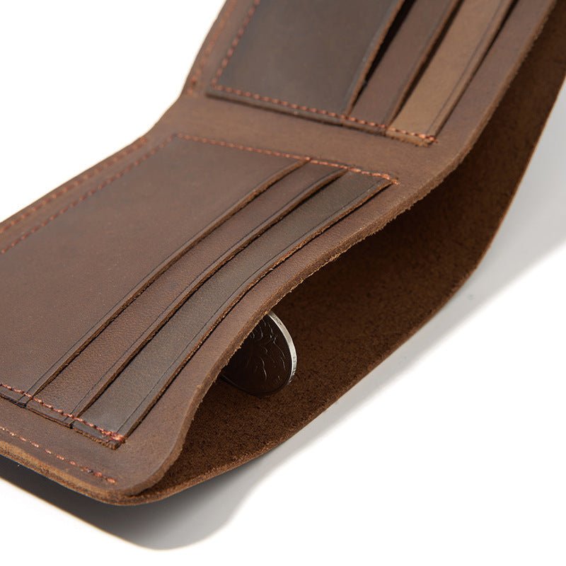 Men's New First Layer Cowhide Retro Wallet - Elora Moda