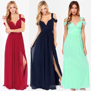 Long Floor Length Elegant Greek Style Pleated Dress - Elora Moda