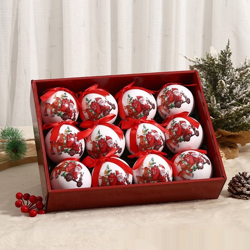 Exquisite Printing Christmas Christmas Tree Ornament Ball - Elora Moda