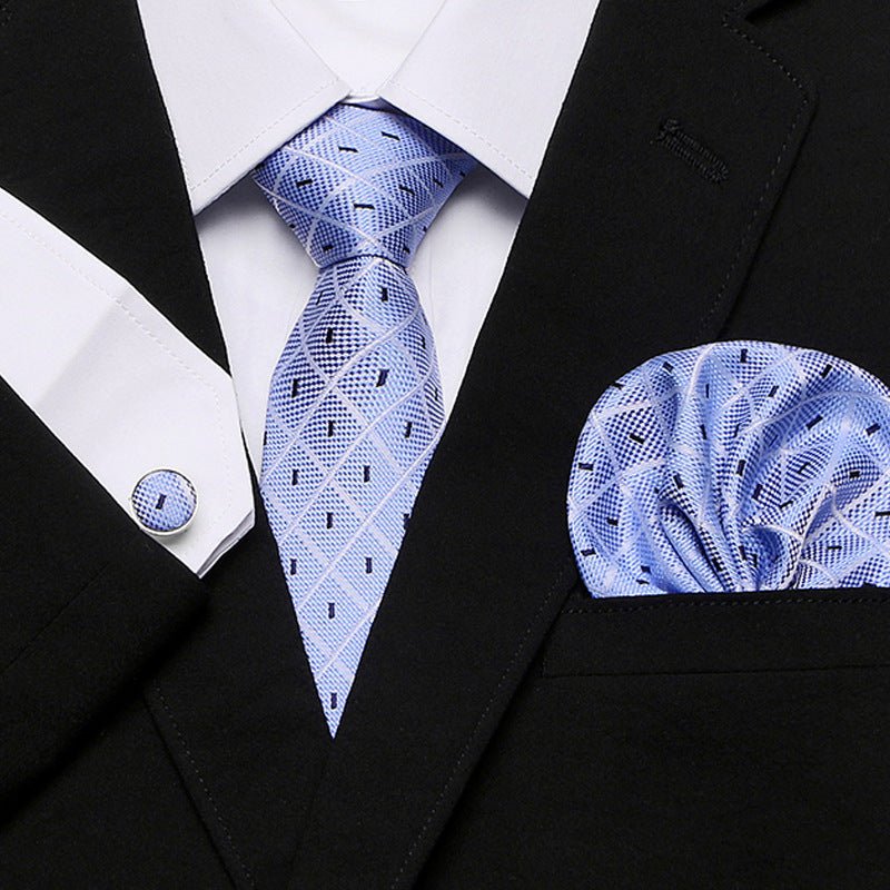 Men's Tie Three - Piece Suit Of New Cashew Flower Series Tie - Elora Moda