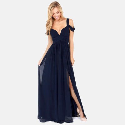 Long Floor Length Elegant Greek Style Pleated Dress - Elora Moda