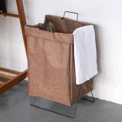 Foldable fabric hamper household laundry basket large storage basket bathroom clothes storage basket - Elora Moda