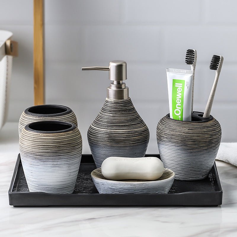 Retro Brushed Bathroom Wash Set - Elora Moda
