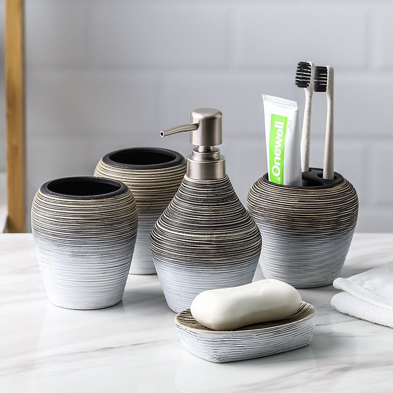 Retro Brushed Bathroom Wash Set - Elora Moda