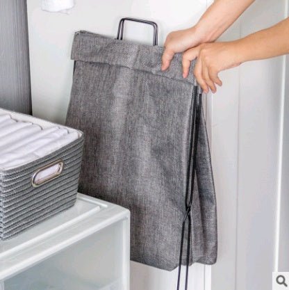 Foldable fabric hamper household laundry basket large storage basket bathroom clothes storage basket - Elora Moda