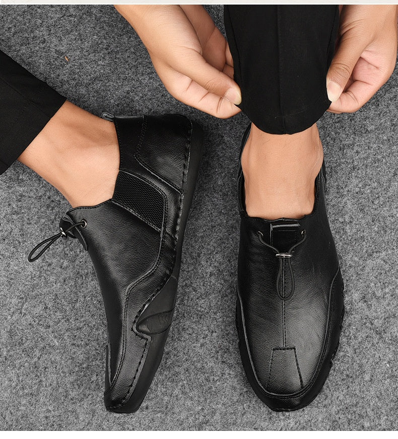 Men's Plus Size Sports Genuine Leather Leather Shoes - Elora Moda