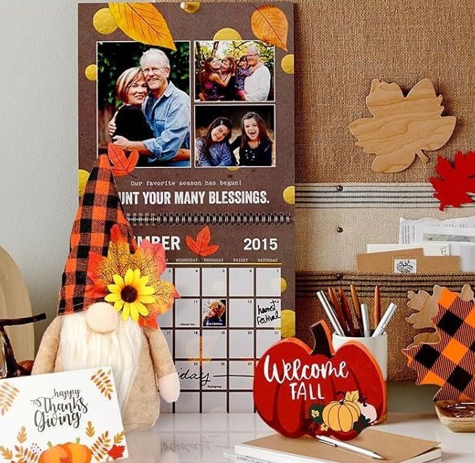 Autumn Decor Set Gnome String Light Greeting Card - Elora Moda