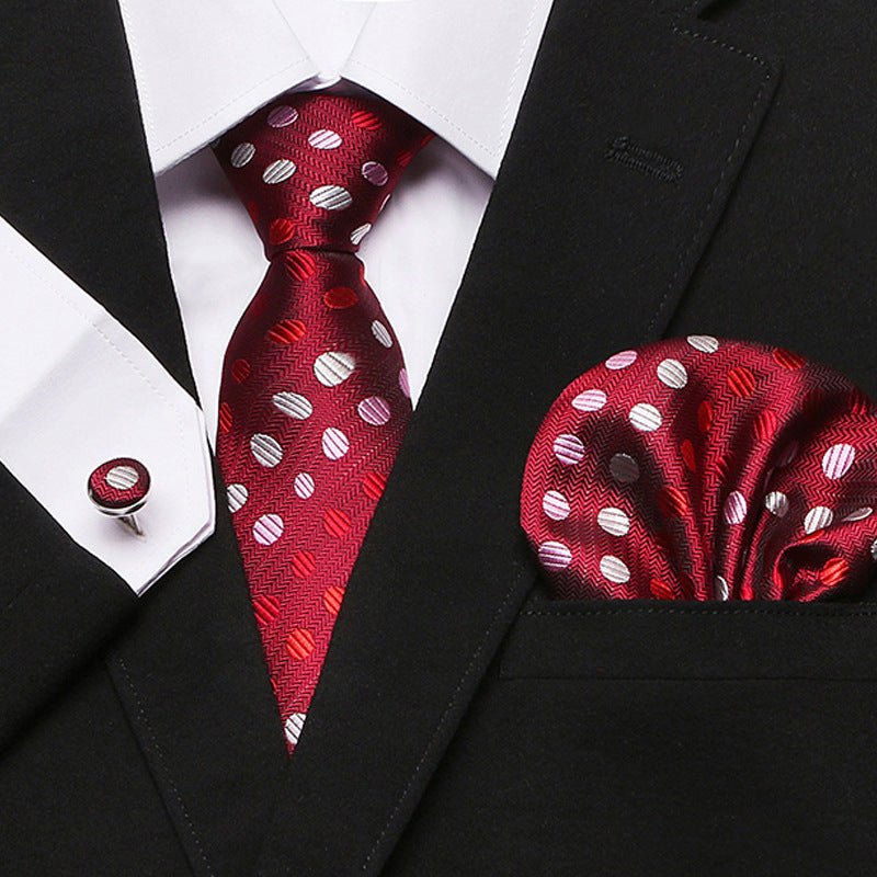 Men's Tie Three - Piece Suit Of New Cashew Flower Series Tie - Elora Moda