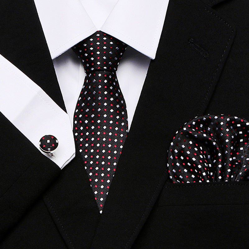 Men's Tie Three - Piece Suit Of New Cashew Flower Series Tie - Elora Moda