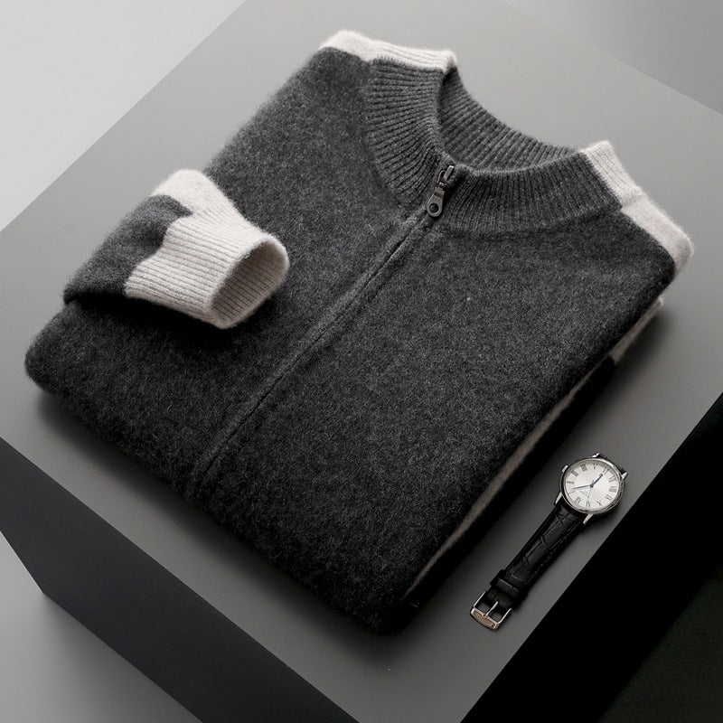 Men's Cardigan Half Turtleneck - Elora Moda