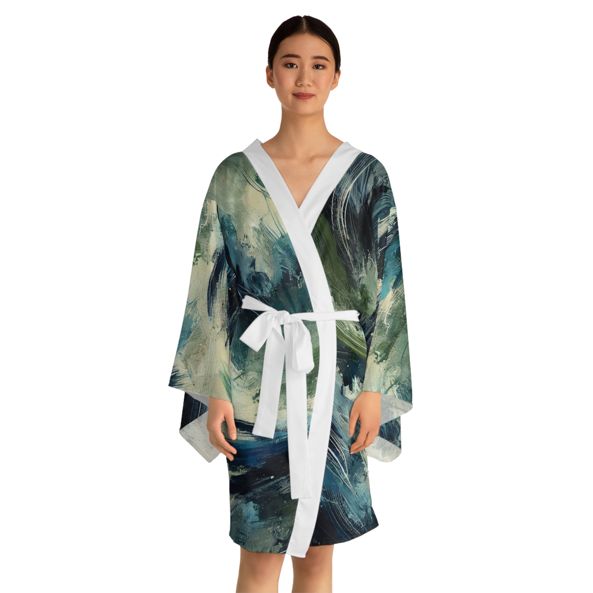 Long Sleeve Kimono Robe (AOP)