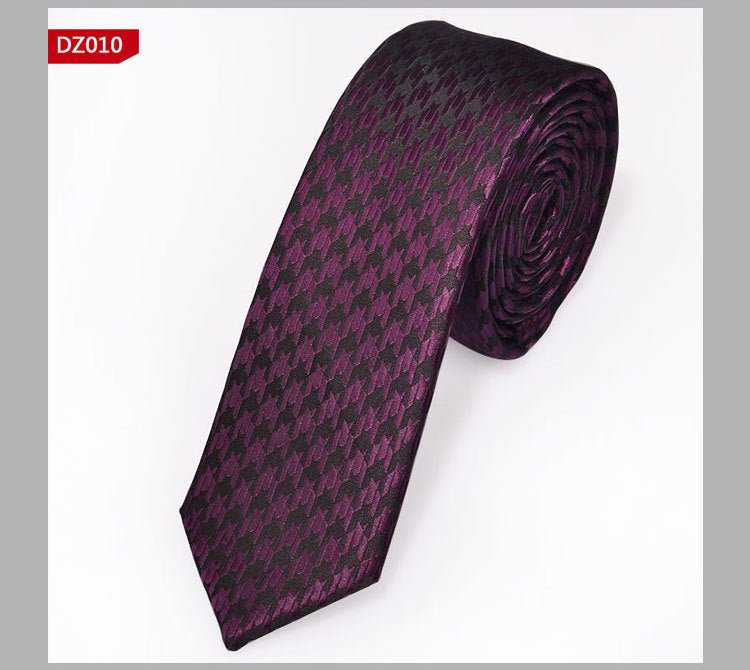 British Style Polyester Yarn Dyed Male 5cm Narrow Tie - Elora Moda