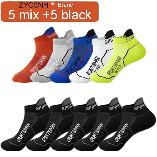Socks Male Socks Summer Thin Solid Color Letter Mesh Breathable - Elora Moda
