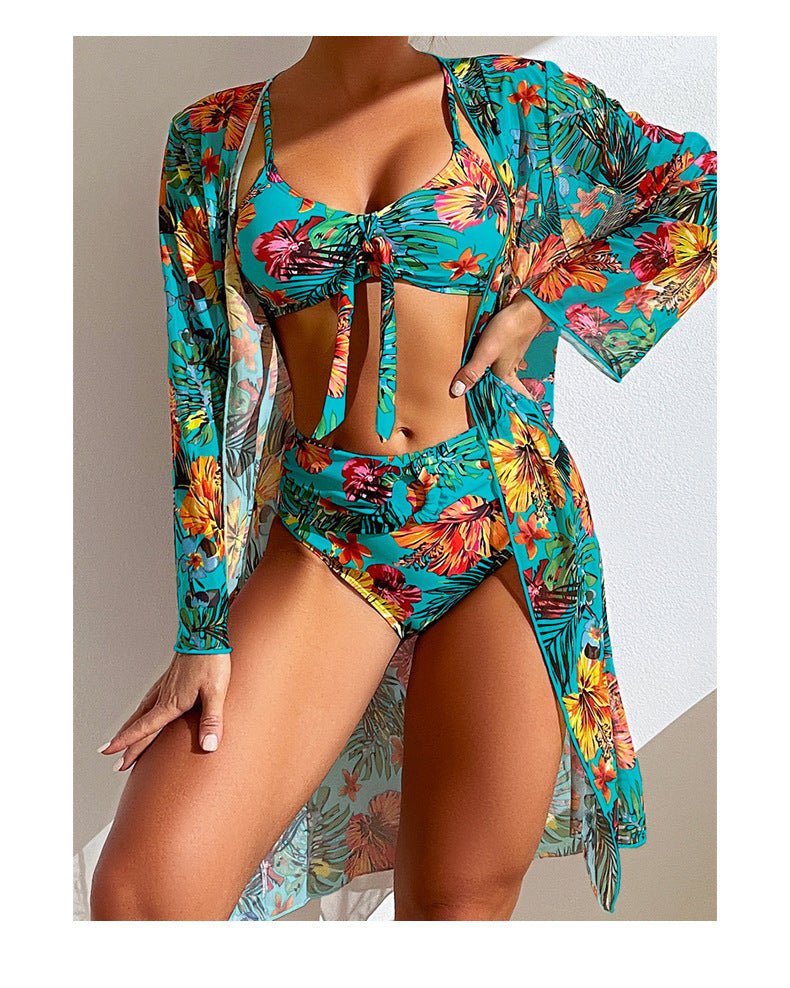 Women's Long Blouse Split Bikini Plus Size Suit - Elora Moda