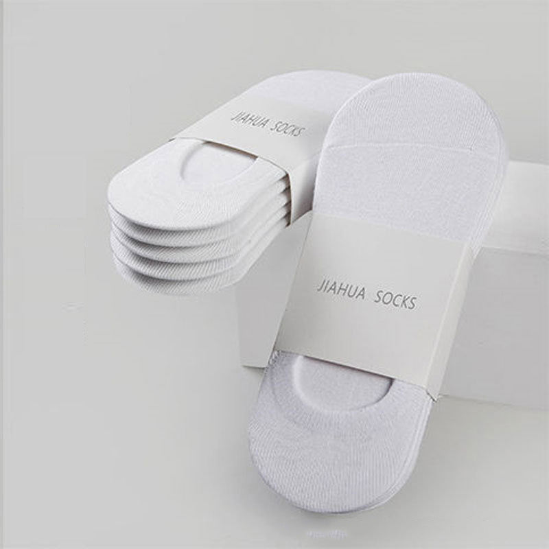 Women's Solid Color Silicone Low Top Invisible Socks - Elora Moda