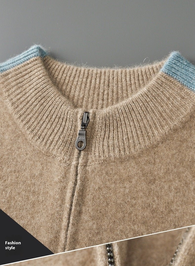 Men's Cardigan Half Turtleneck - Elora Moda