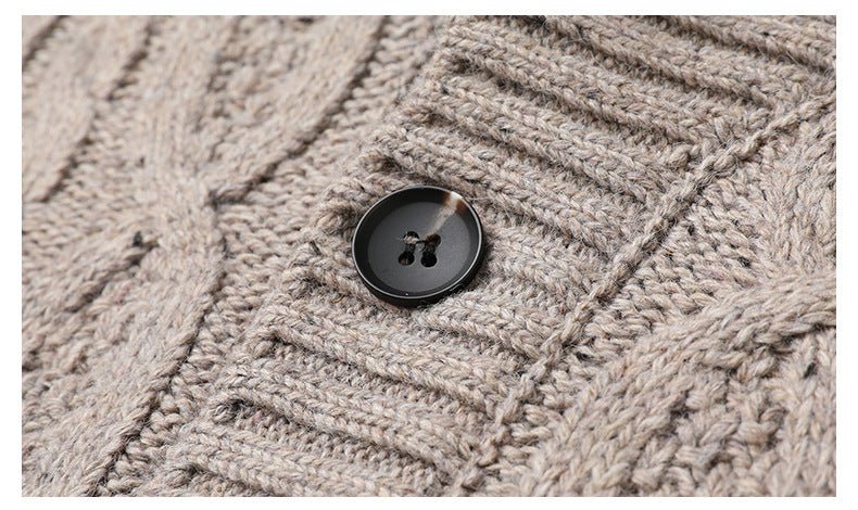 Men's Cardigan Knitted Jacquard Autumn And Winter - Elora Moda