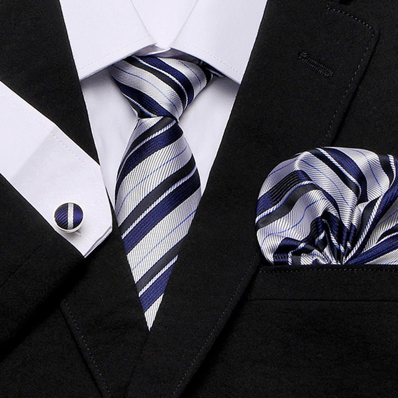 Men's Tie Three - Piece Suit Of New Cashew Flower Series Tie - Elora Moda