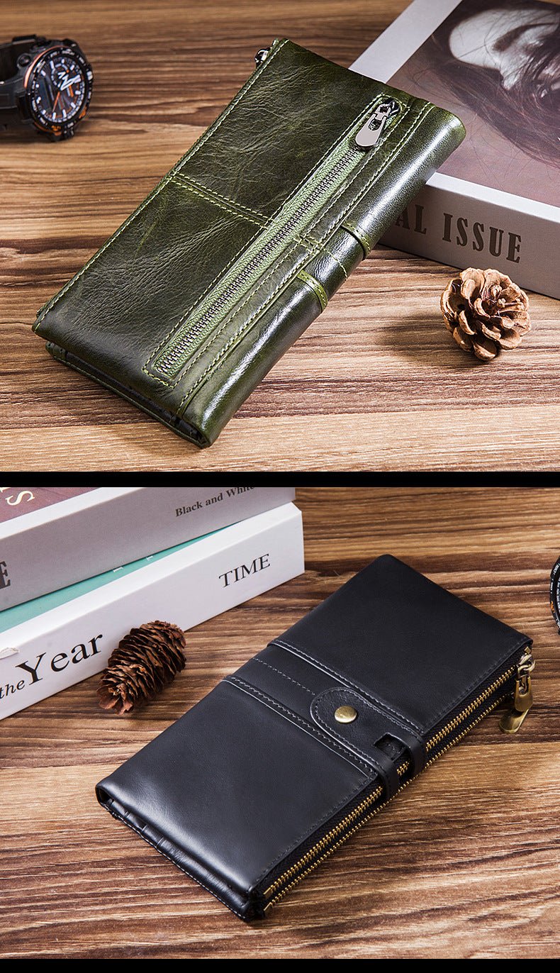 Women's Multi - card Leather Wallet Long Business or Casual - Elora Moda