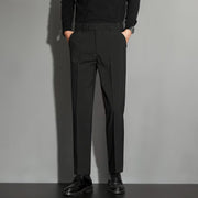 Spring Draping Effect Straight All - matching Ankle - length Suit Pants - Elora Moda