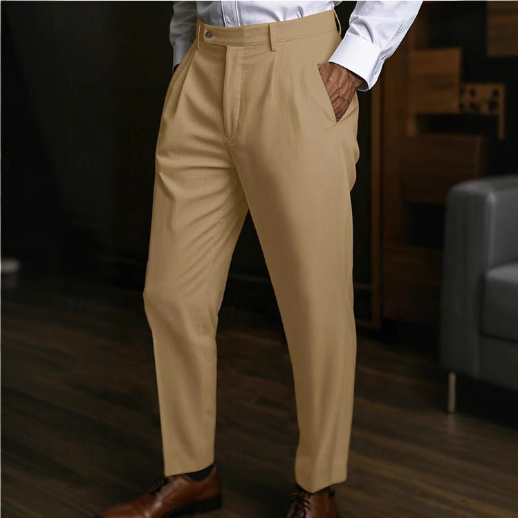 Men's Linen Pocket Flat Comfortable Breathable Trousers - Elora Moda