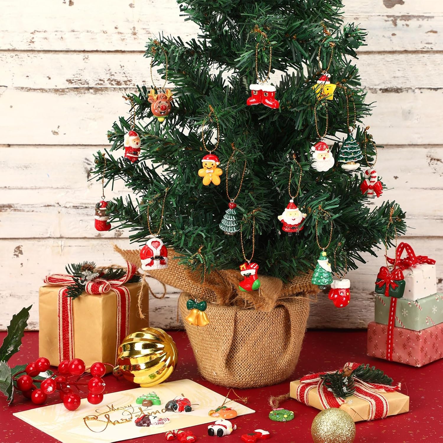 36 - Piece Mini Resin Christmas Ornaments - Elora Moda