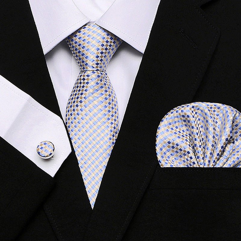 Men's Tie Three - Piece Suit Of New Cashew Flower Series Tie - Elora Moda