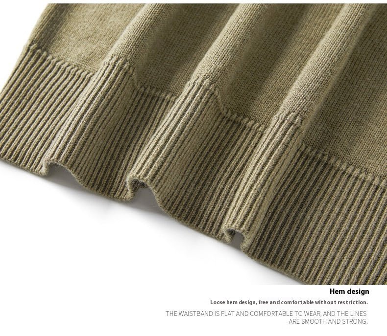 Men's Sweater Thickened Wool Base - Elora Moda