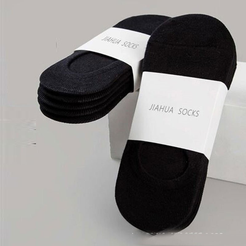 Women's Solid Color Silicone Low Top Invisible Socks - Elora Moda