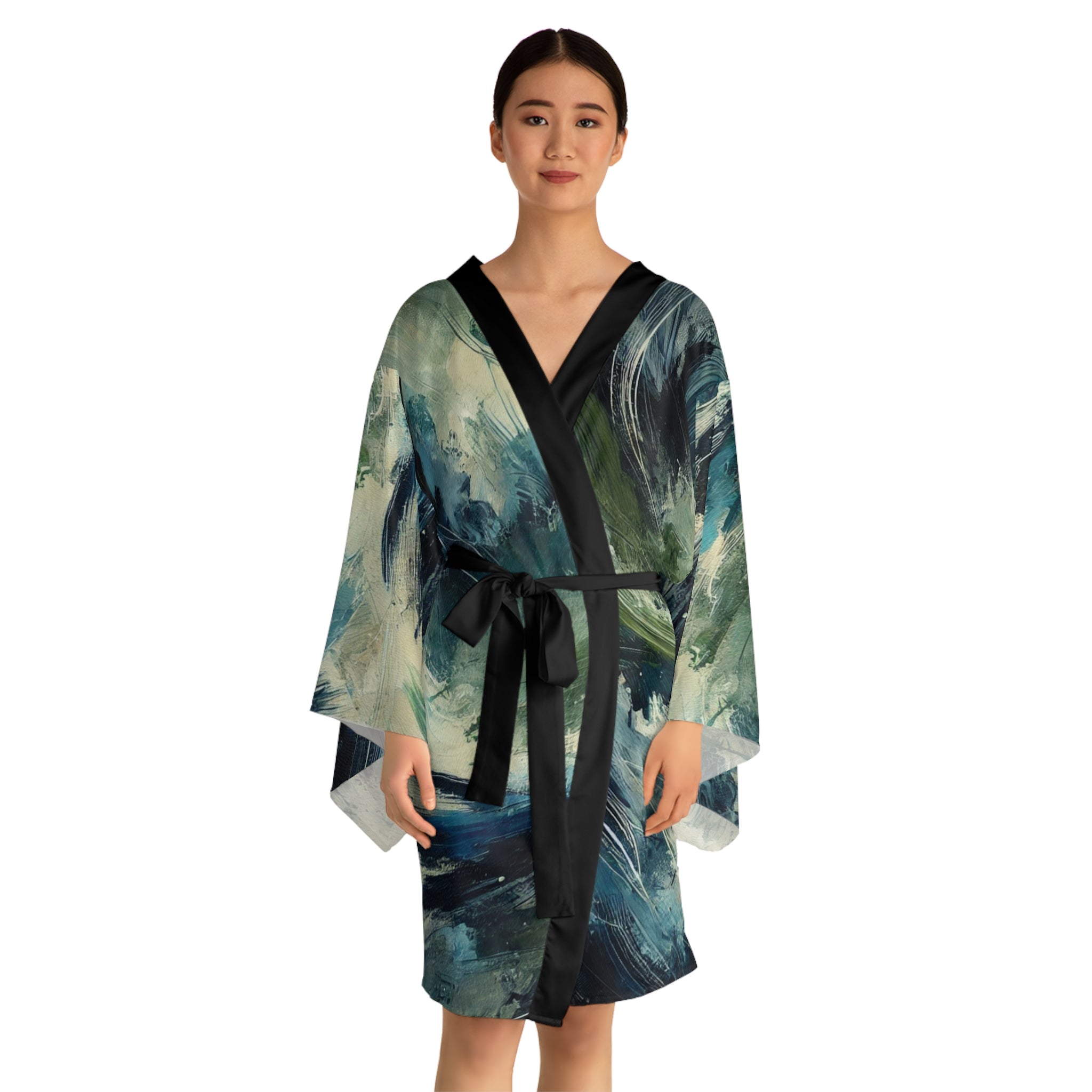 Long Sleeve Kimono Robe (AOP)