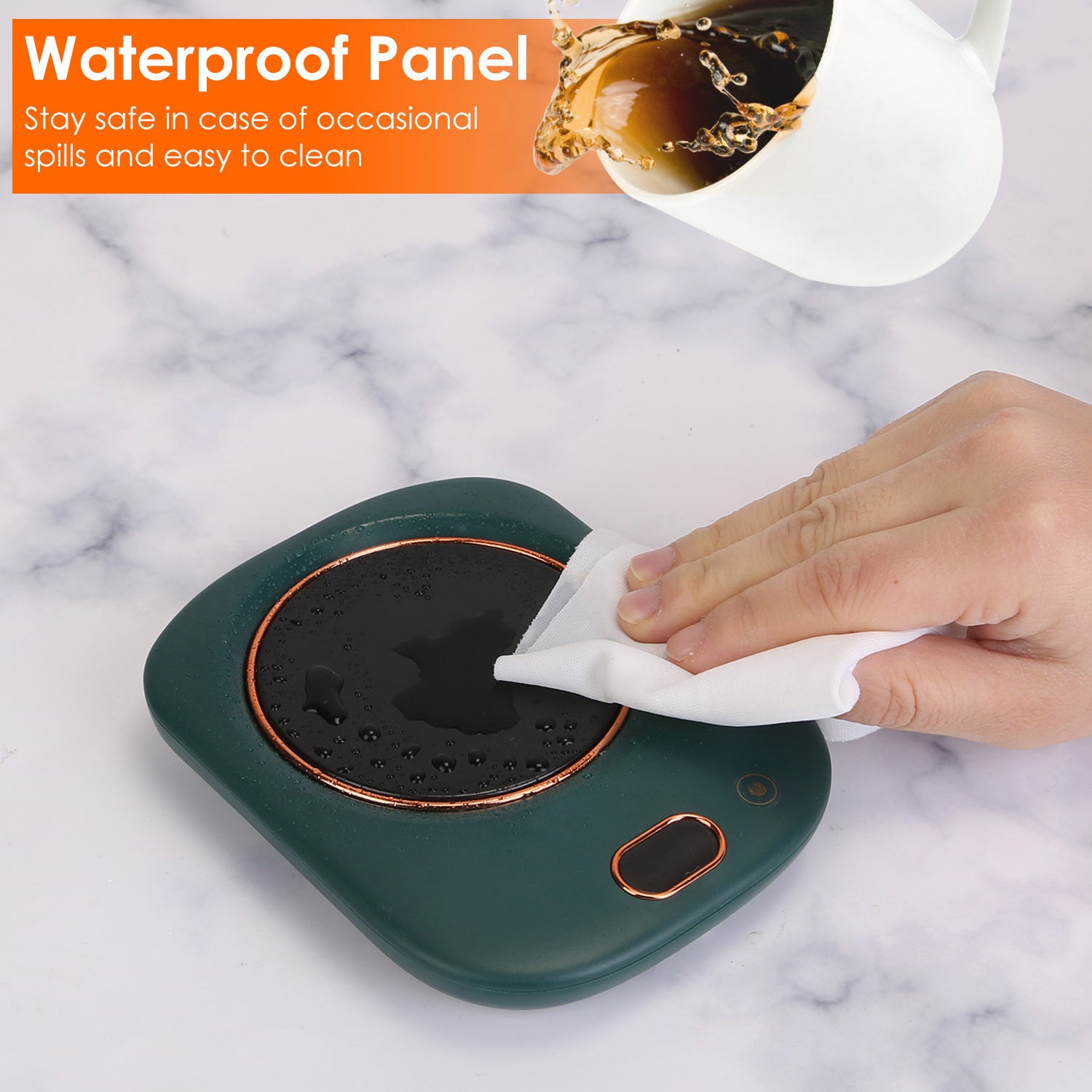 Mug Warmer For Desk Auto Shut Off USB 3 Temperature Setting - Elora Moda