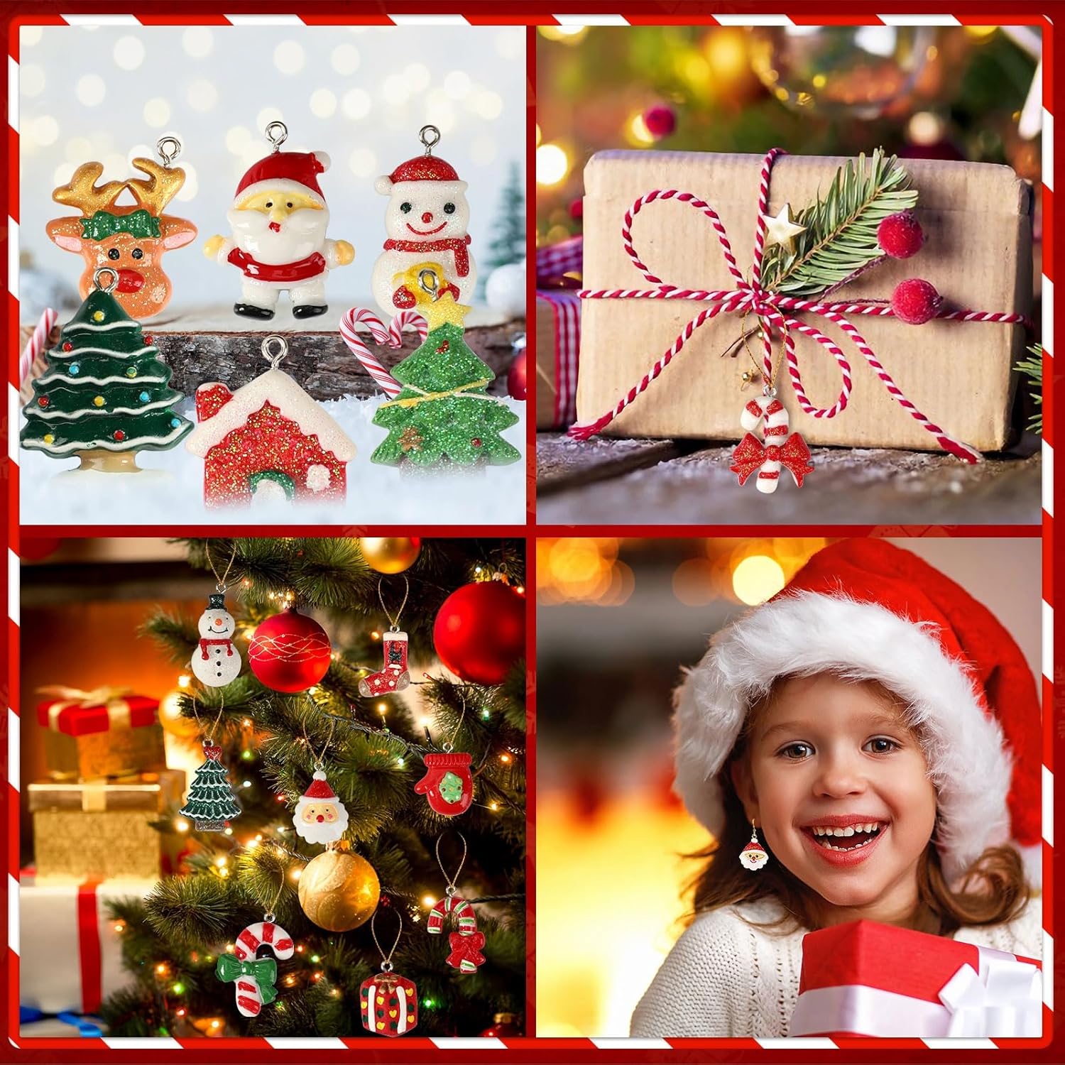 36 - Piece Mini Resin Christmas Ornaments - Elora Moda
