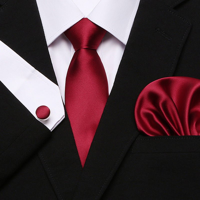 Men's Tie Three - Piece Suit Of New Cashew Flower Series Tie - Elora Moda