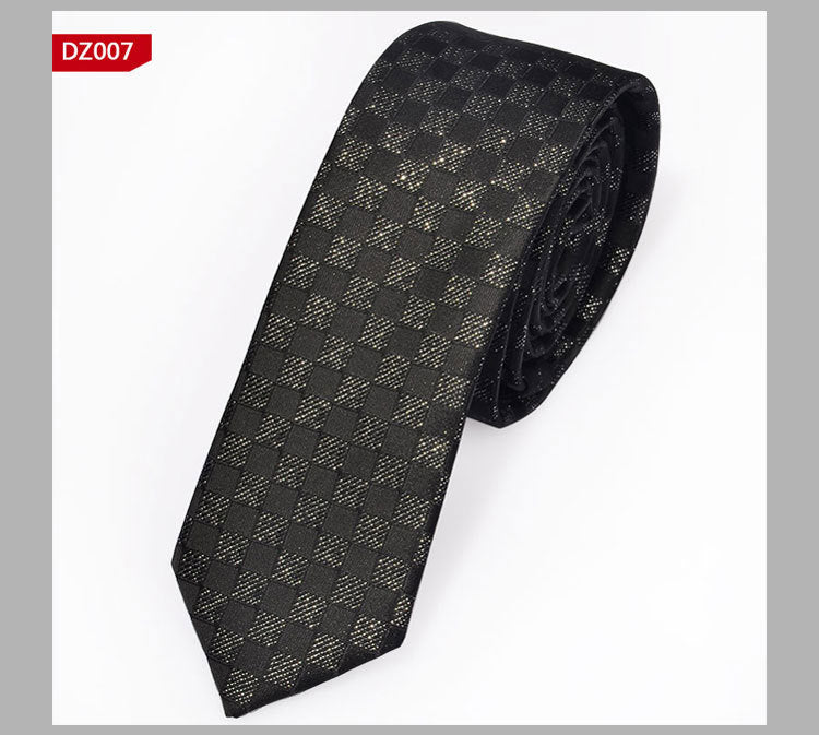 British Style Polyester Yarn Dyed Male 5cm Narrow Tie - Elora Moda