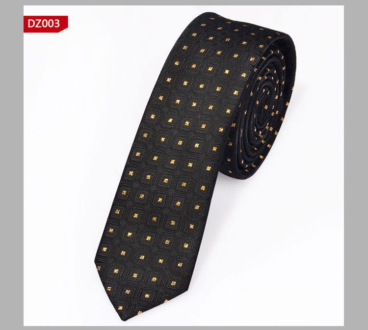 British Style Polyester Yarn Dyed Male 5cm Narrow Tie - Elora Moda