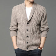 Men's Cardigan Knitted Jacquard Autumn And Winter - Elora Moda