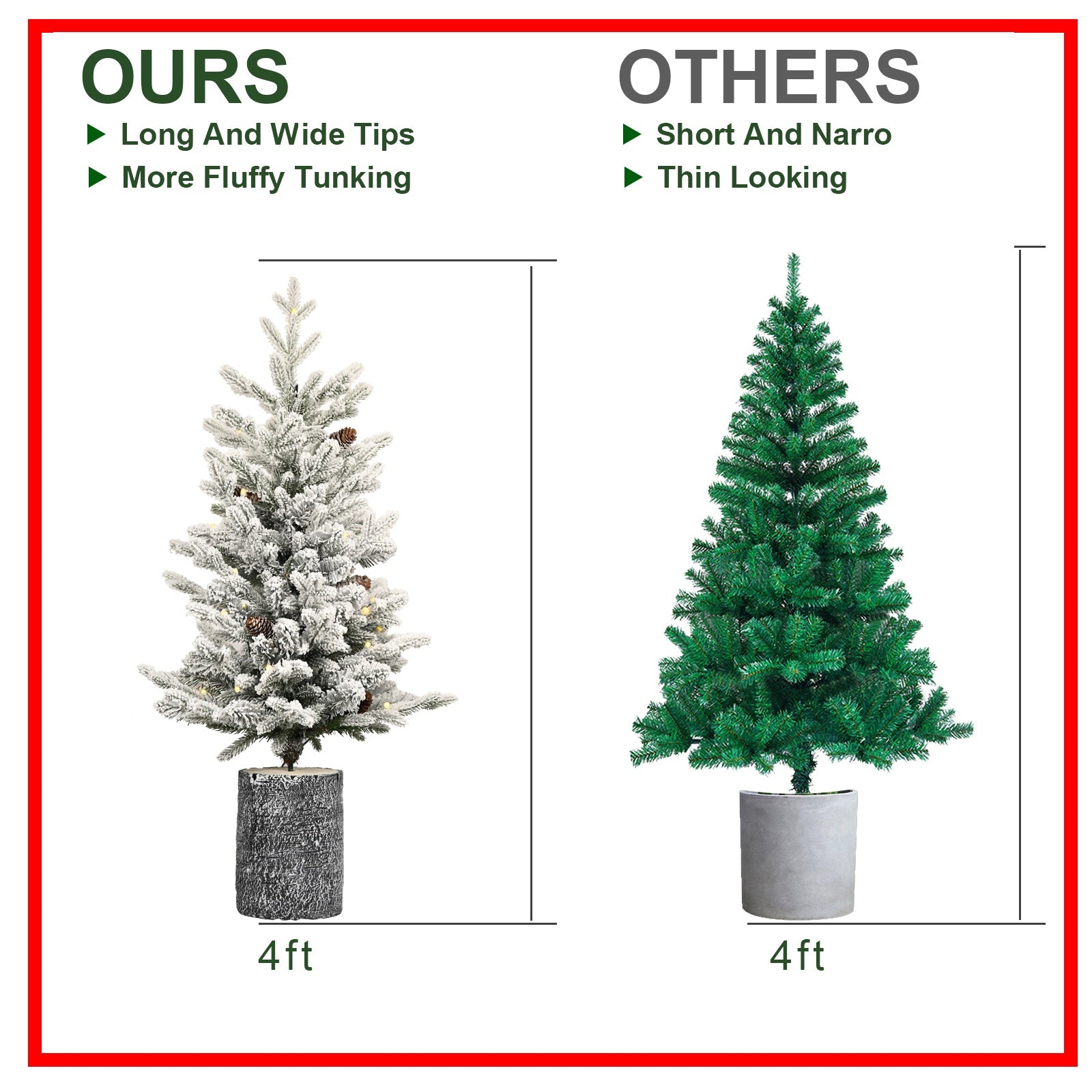 Lit Christmas Tree 4.5 ft. - Elora Moda