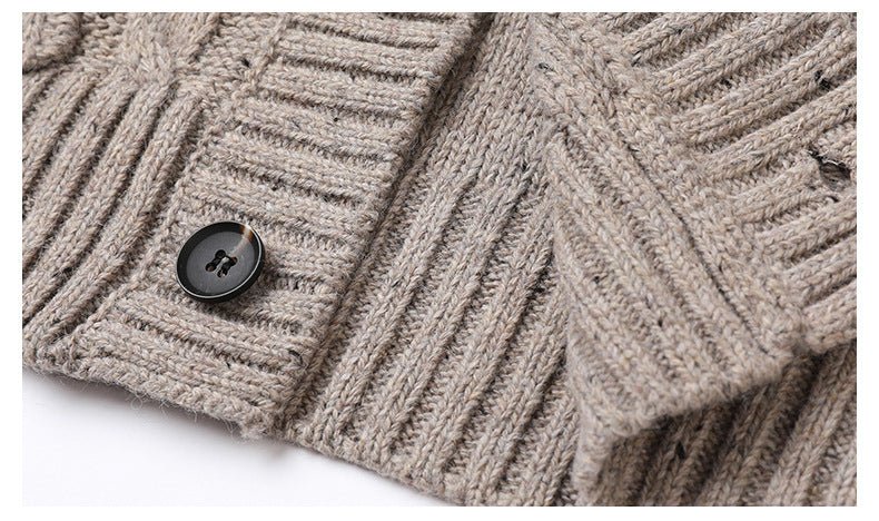 Men's Cardigan Knitted Jacquard Autumn And Winter - Elora Moda