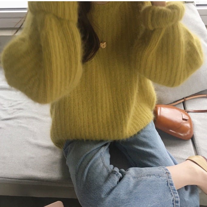 Women lazy style loose - wear pullover - Elora Moda