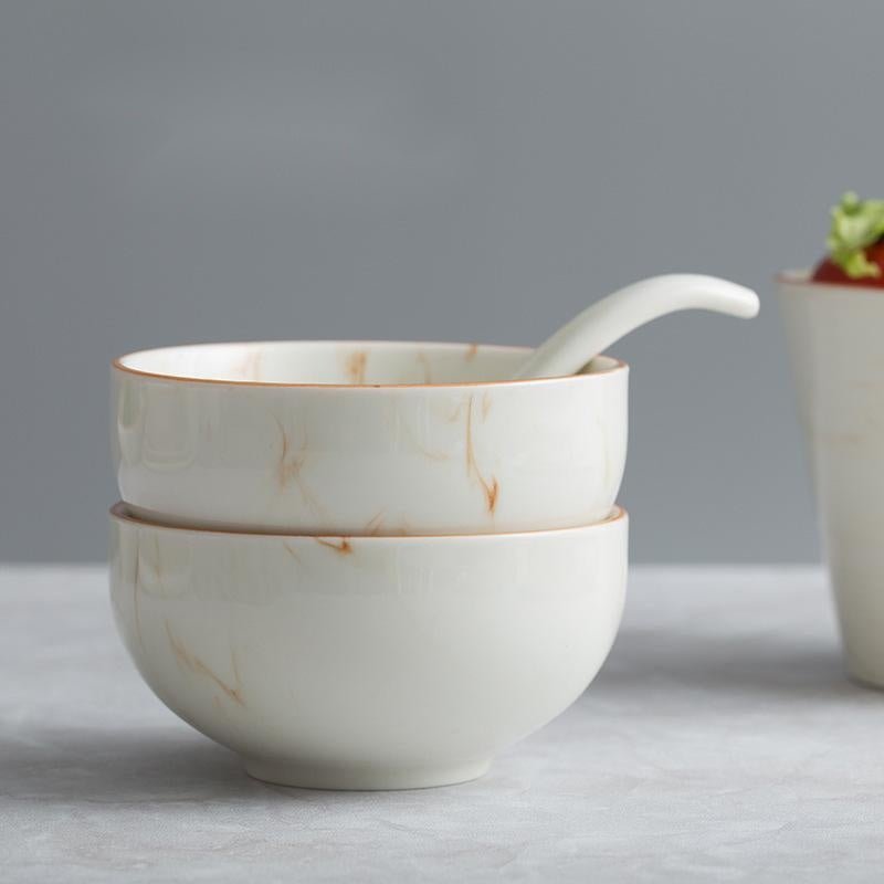 Marbled Ceramic Bowls And Dishes - Elora Moda