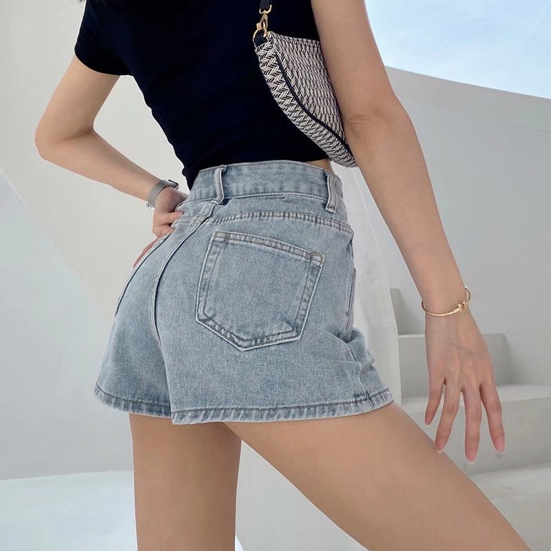 Sheath Ultra Short Denim Skirted Leggings Anti-exposure Underpants Denim European And American